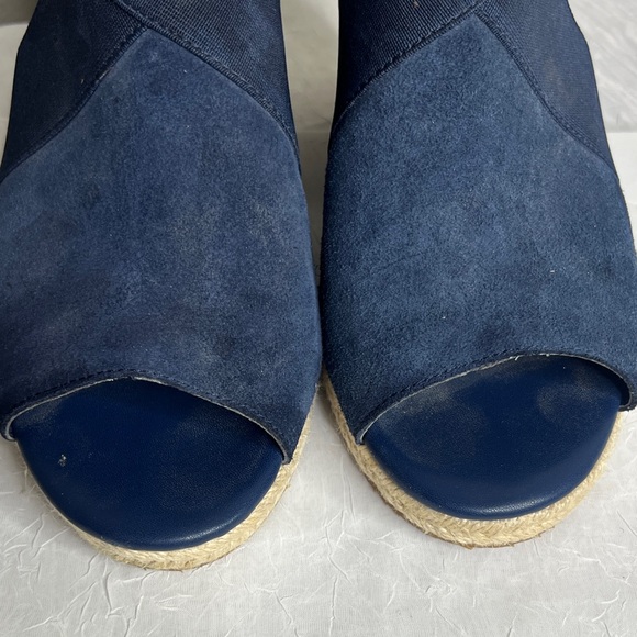 NYDJ Dark Blue Wedge Sandals Size 7.5 - Picture 13 of 13